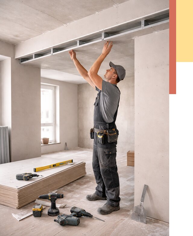 Потолок из гипсокартона с нишей в Добрянке от 1263 руб. под ключ | ОТДЕЛОЧНИК-Дбр