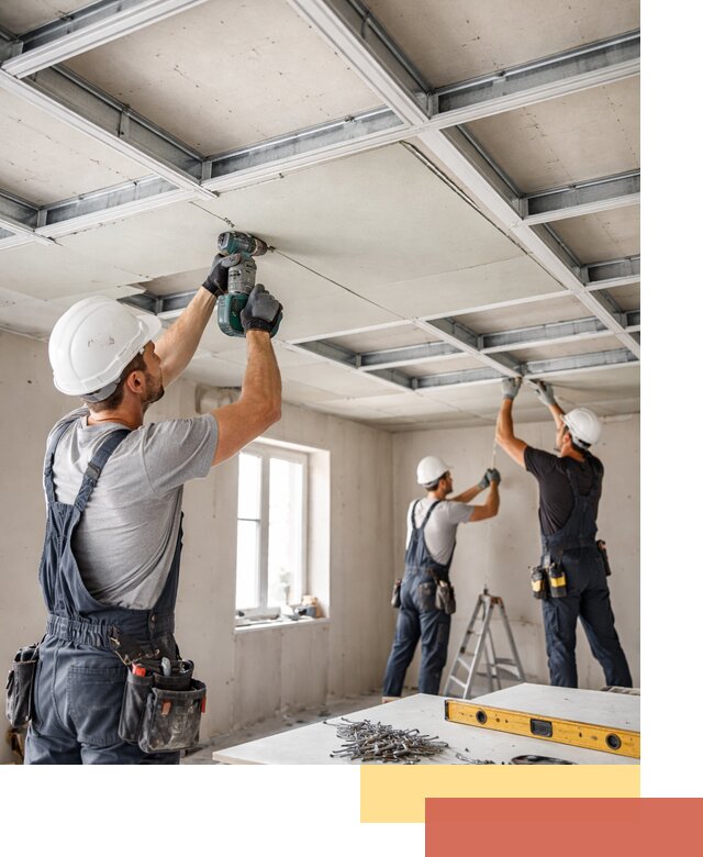 Кессонный потолок из гипсокартона под ключ в Добрянке