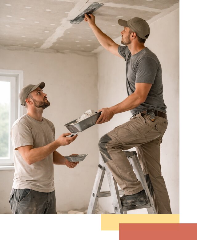 Шпаклевка потолка из гипсокартона в Добрянке качественно и быстро